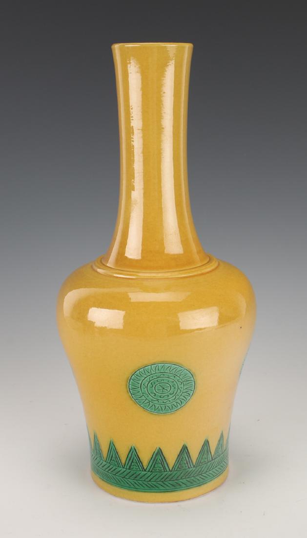 YELLOW & GREEN MALLET VASE (1 of 5)