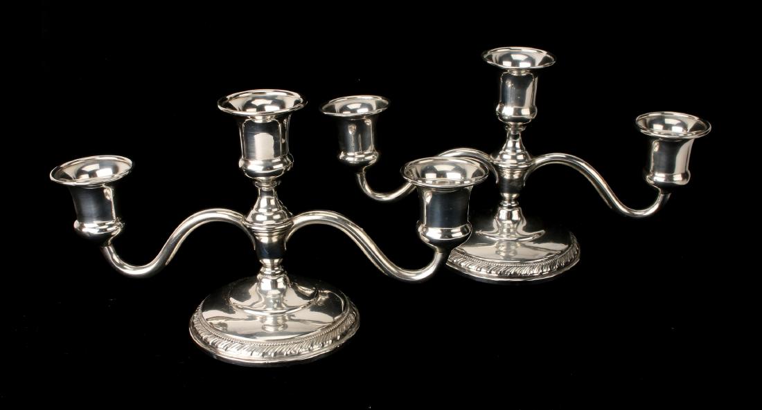 PAIR WEIGHTED STERLING CANDLESTICKS EL-SIL-CO (1 of 3)