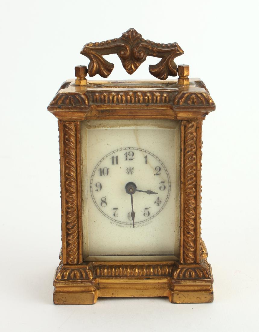 MINIATURE CARRIAGE CLOCK BY WATERBURY (1 of 6)