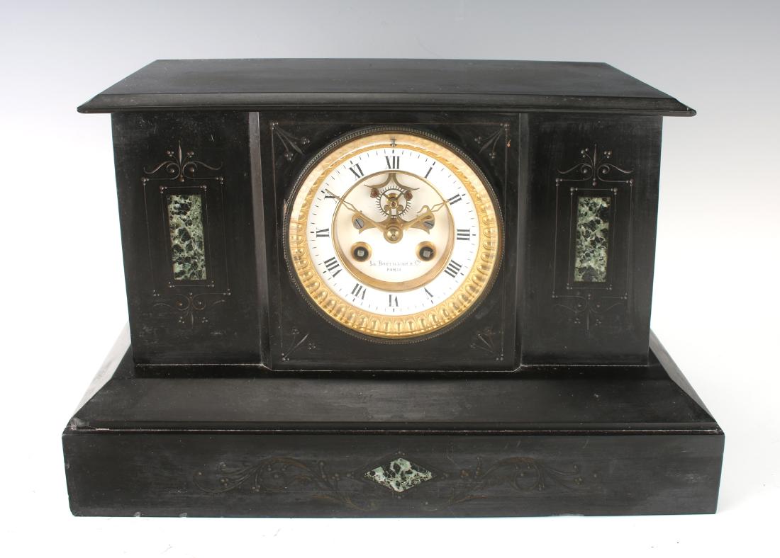 19TH C. FRENCH MARBLE MANTEL CLOCK LE BOUTILLIER (1 of 7)