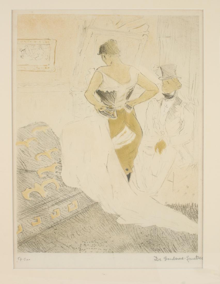 SIGNED "DE TOULOUS-LAUTREC" NUMBERED PRINT (1 of 7)
