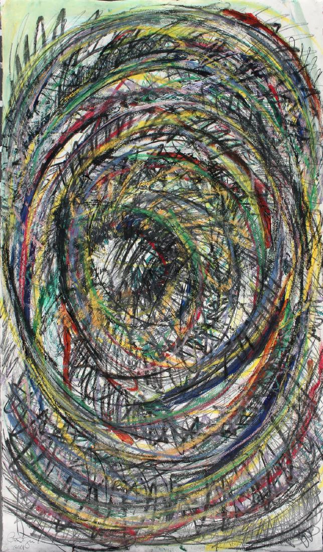LARGE ABSTRACT MIXED MEDIA DRAWING 2001 (1 of 9)