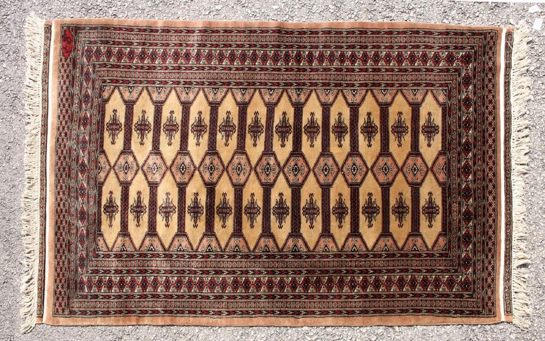 SIGNED SILK & WOOL BOKARA RUG (1 of 6)