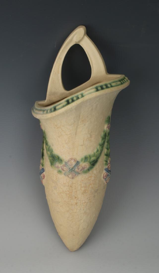 EARLY ROSEVILLE LA ROSE WALL POCKET VASE (1 of 6)