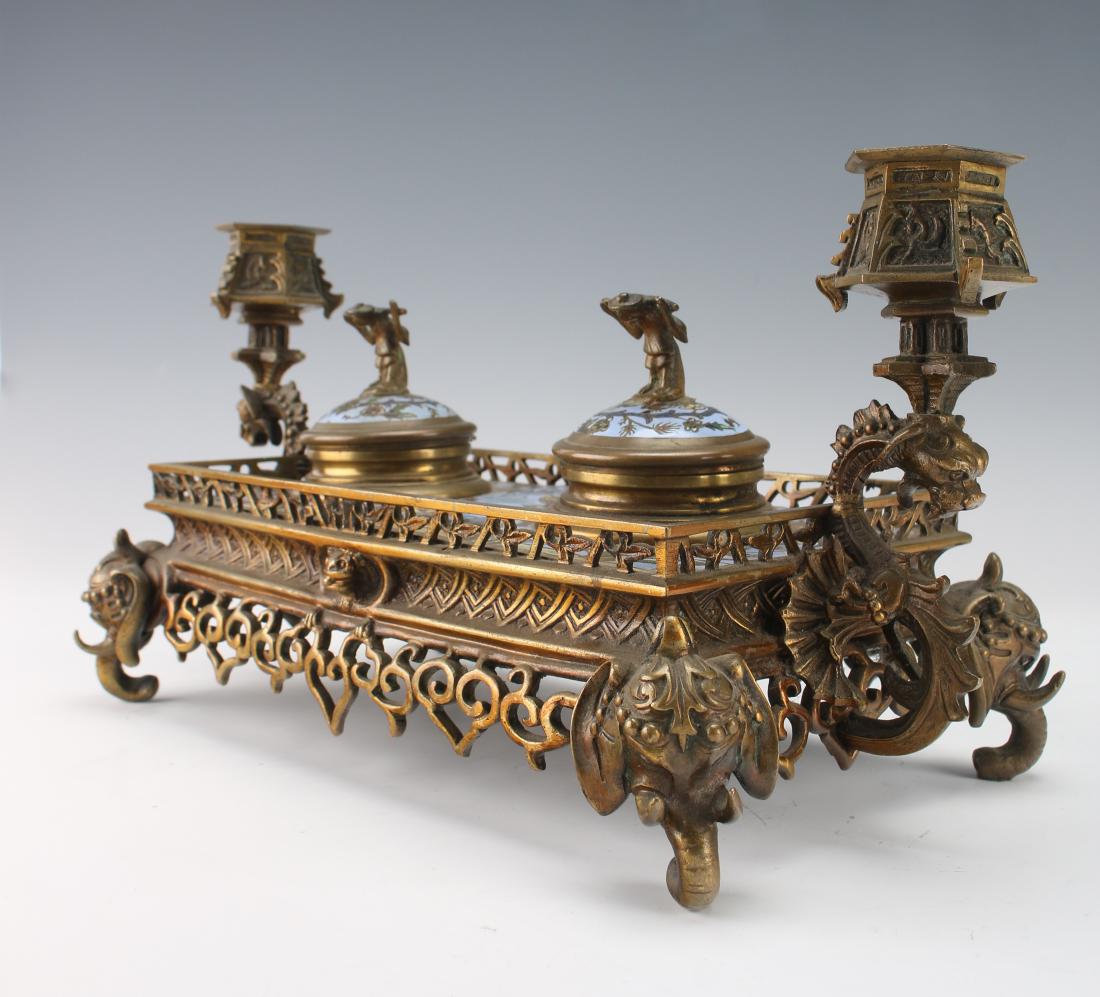 CLOISONNE ENAMEL DESK SET (1 of 7)