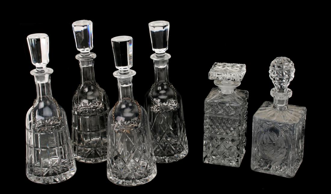 CRYSTAL DECANTERS WITH STOPPERS (1 of 7)