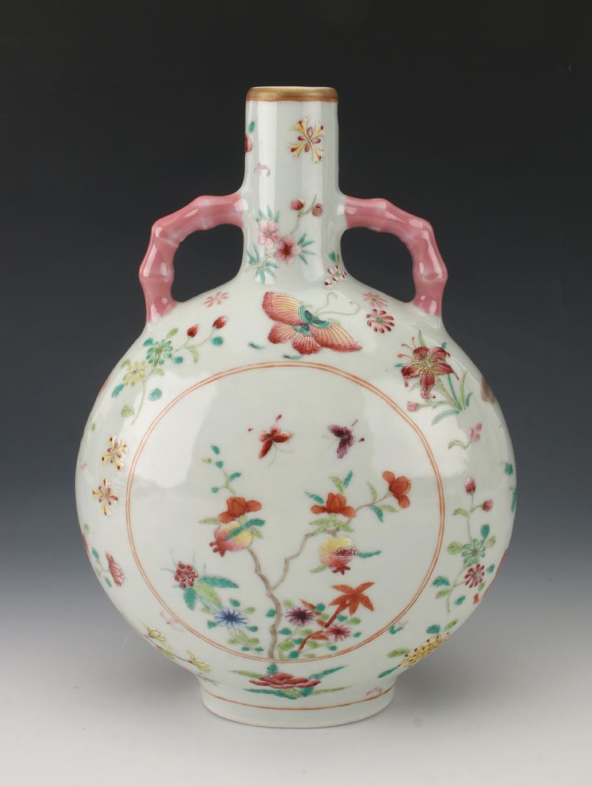 SMALL QING DYNASTY BUTTERFLY MOON FLASK (1 of 10)