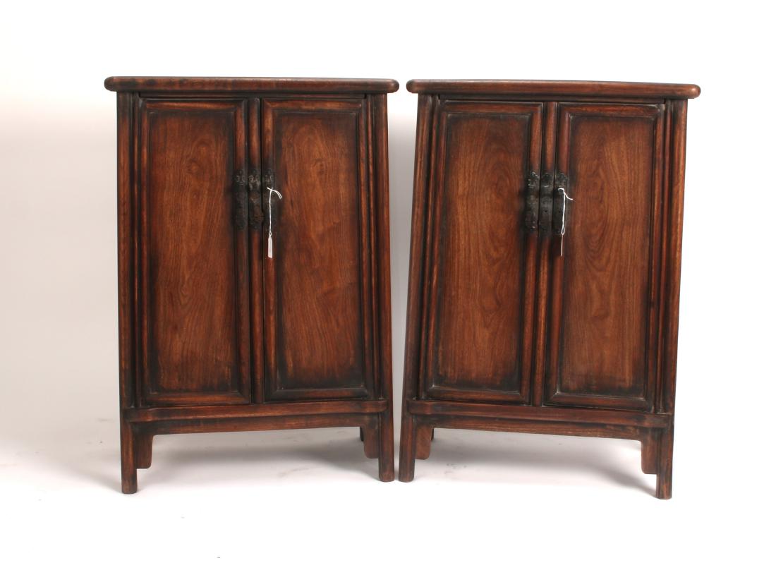 PAIR OF SHORT HUANGHUALI CABINETS (1 of 10)