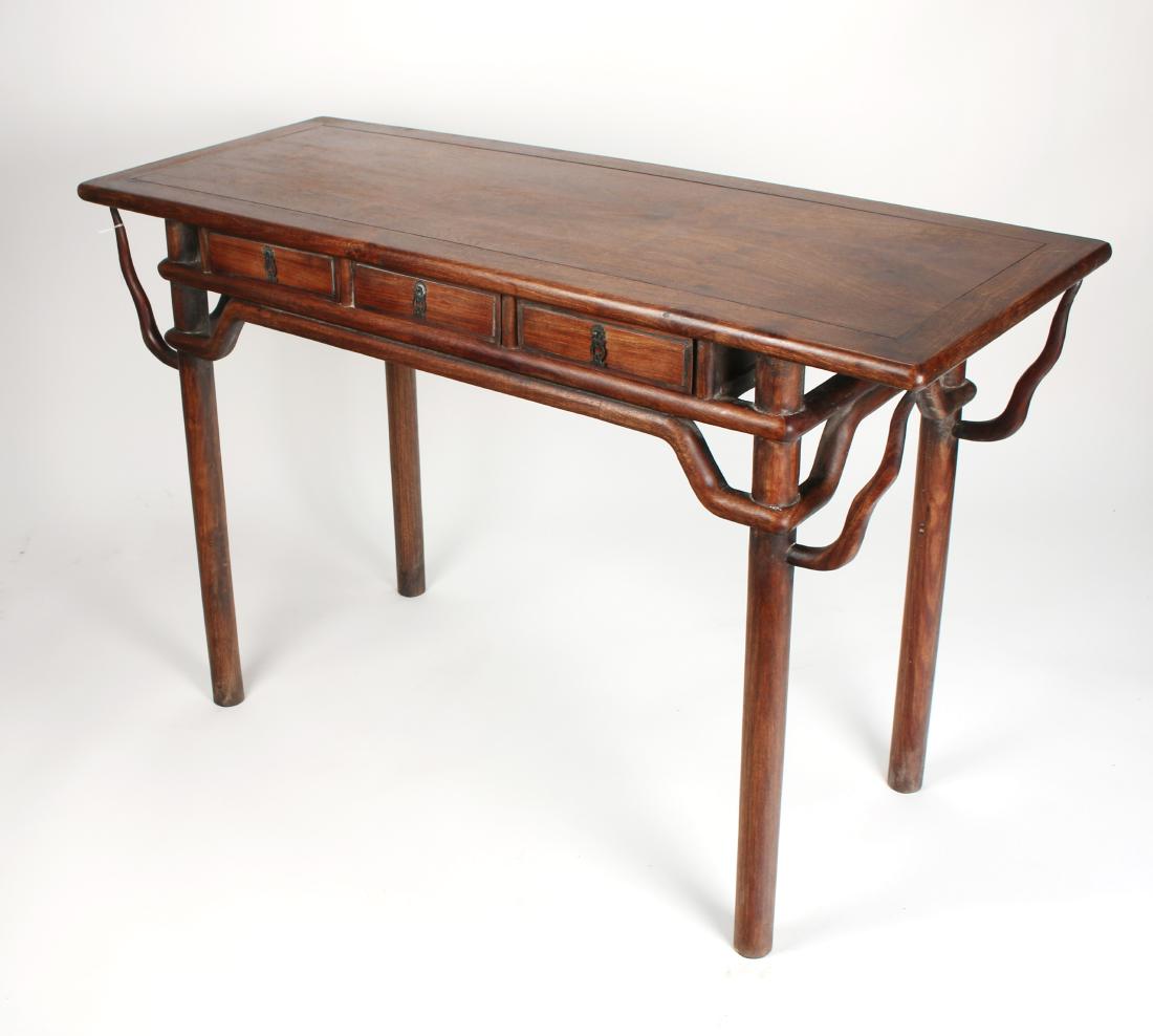 HUANGHUALI PAINTING TABLE WITH THREE DRAWERS (1 of 10)