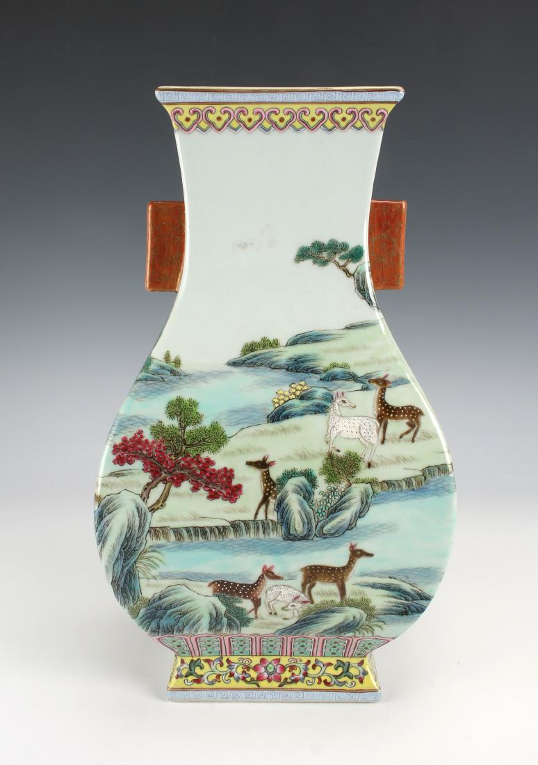 QIANLONG DEER FANGHU SHAPED VASE (1 of 10)