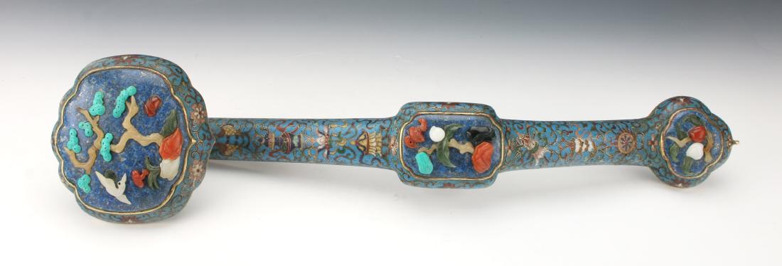 LARGE QING CLOISONNE RUYI (1 of 10)