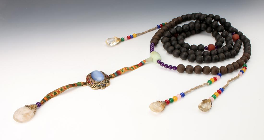 QING CHEN XIANG WOODEN CHAO ZHU/COURT NECKLACE (1 of 10)