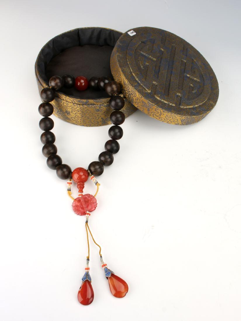 QING ZITAN BEAD CHAO ZHU/COURT BRACELET (1 of 8)