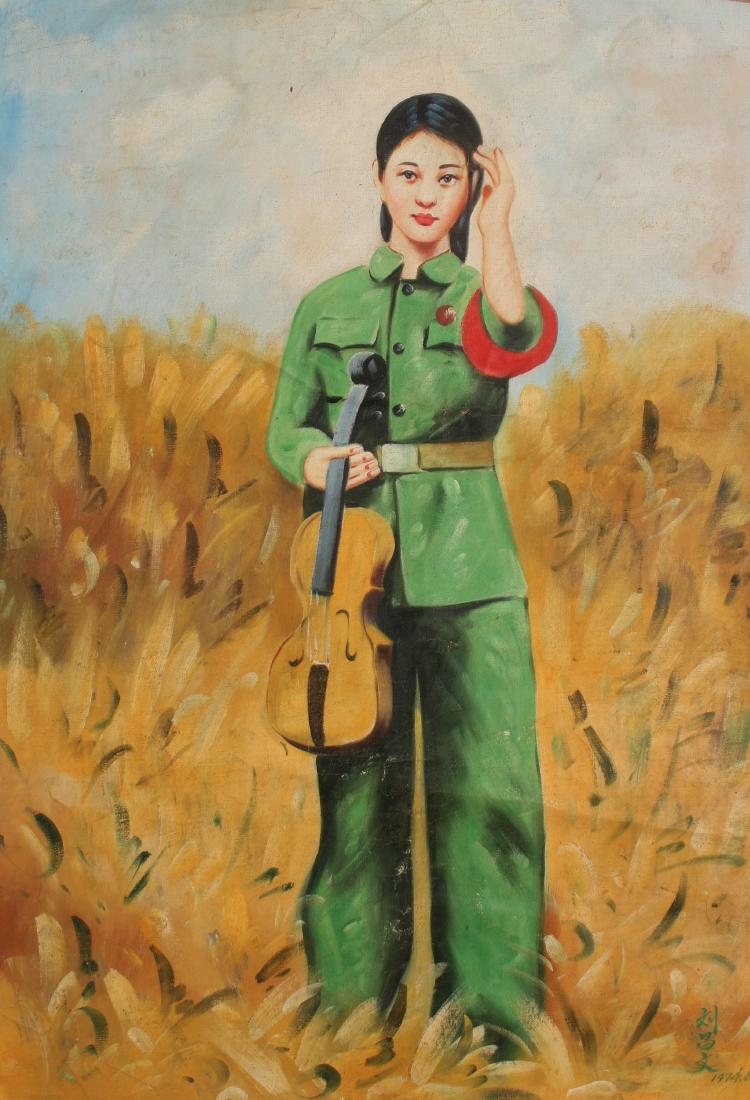 PAINTING OF REVOLUTIONARY GIRL (1 of 5)