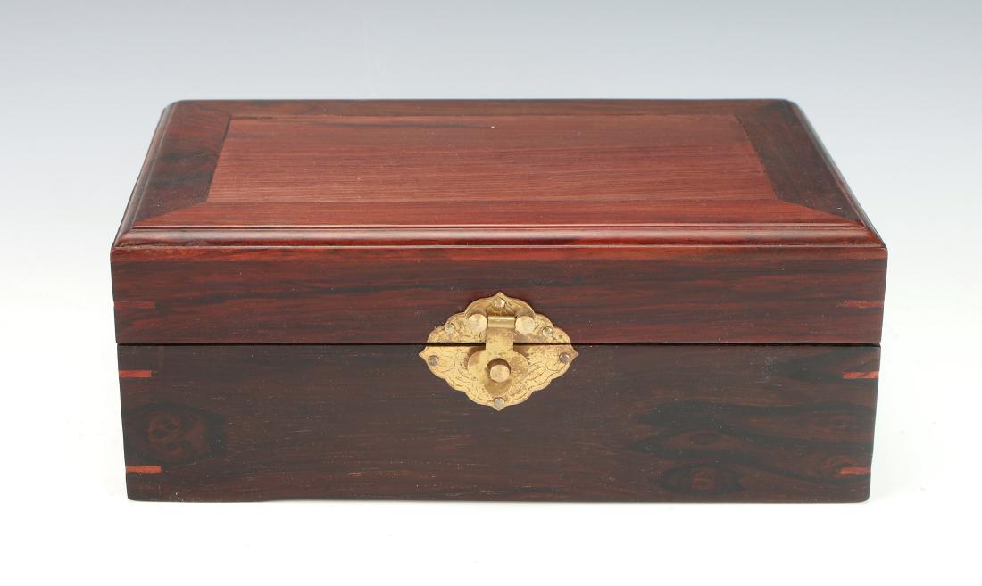 ROSEWOOD HINGED JEWELRY BOX (1 of 4)