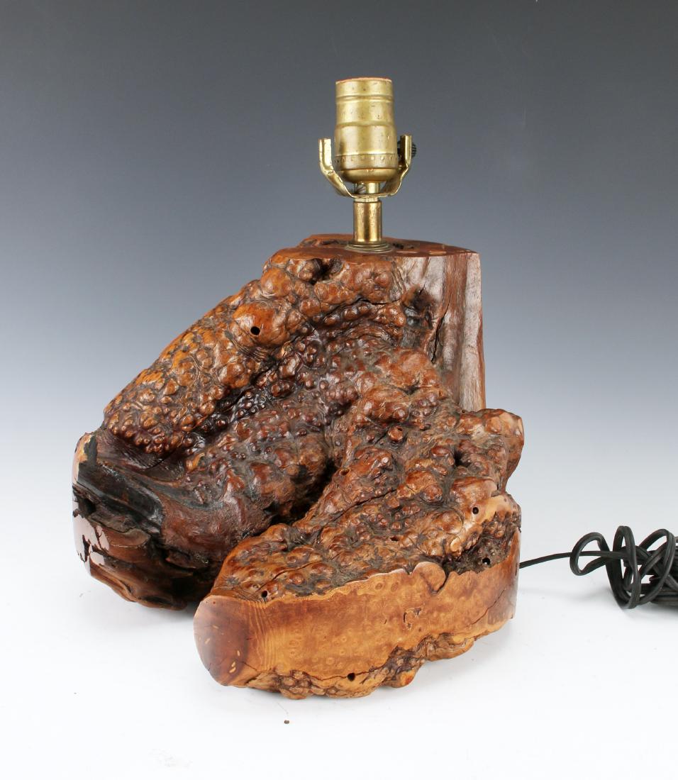 BURL WOOD TABLE LAMP SIGNED NAKASHIMA 71 (1 of 6)