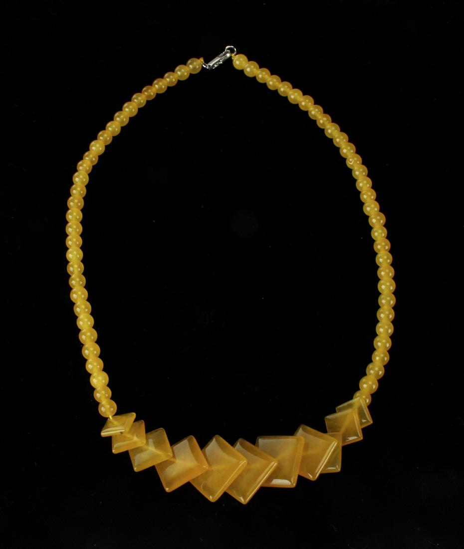 SQUARE YELLOW JADE NECKLACE (1 of 3)