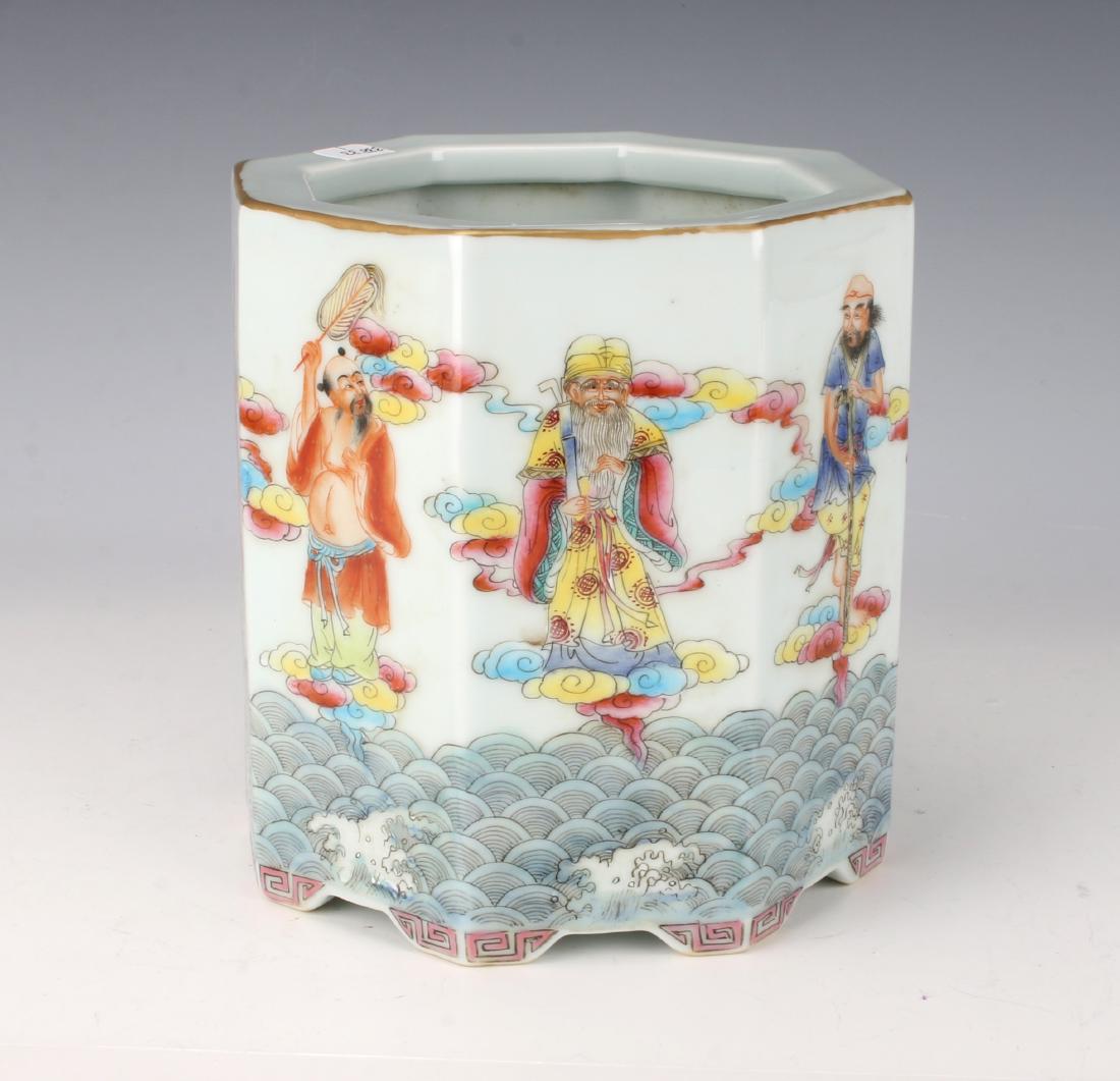 OCTAGONAL IMMORTAL BRUSH POT (1 of 7)