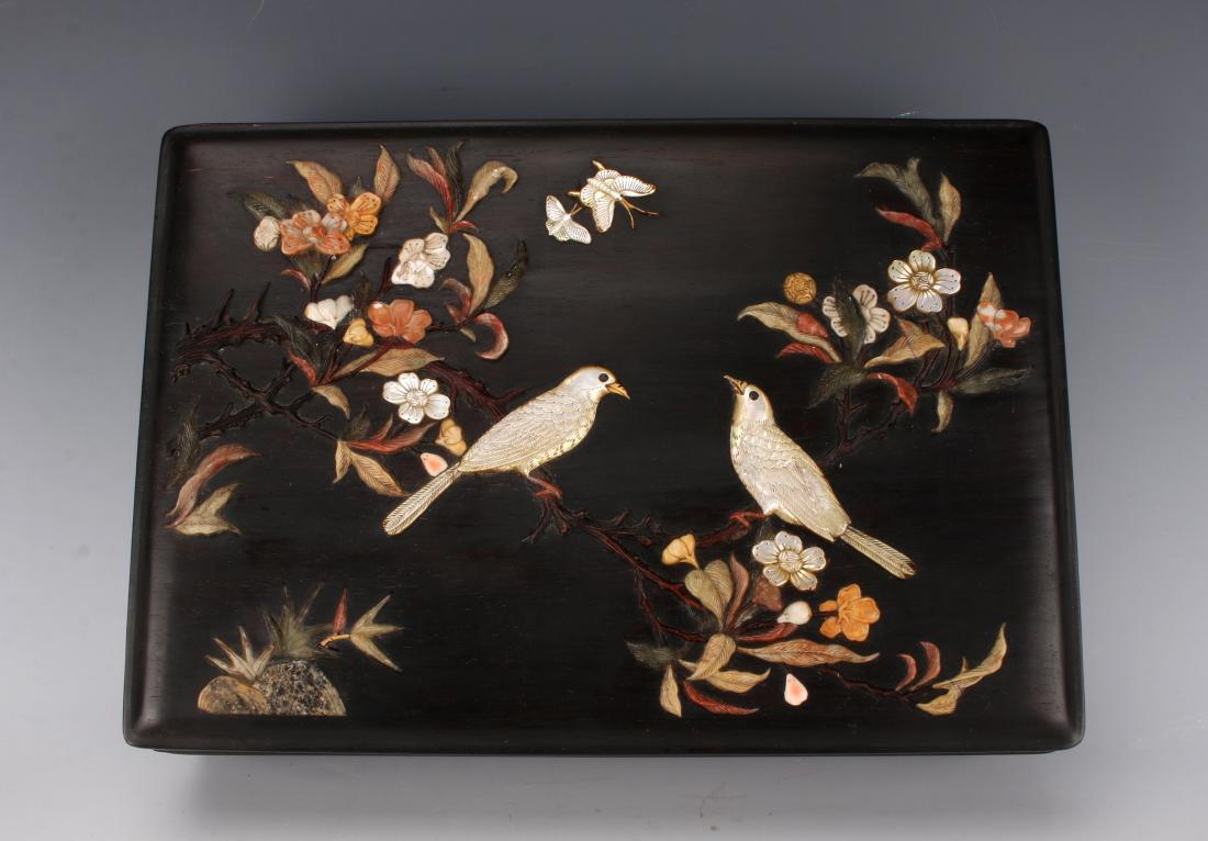 LARGE QING ZITAN BIRD BOX (1 of 7)