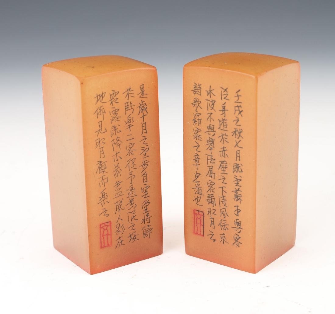 PAIR OF TIANHUANG STONE SEALS (1 of 4)