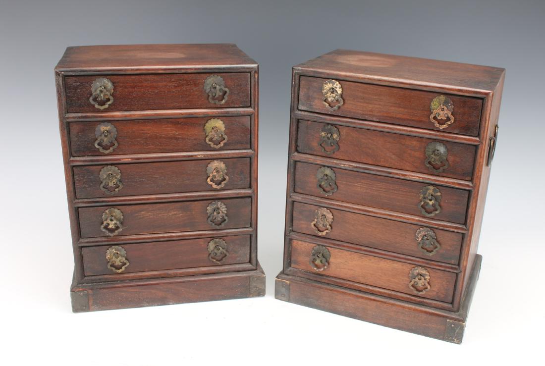 PAIR OF JEWELRY BOX WITH 5 DRAWERS (1 of 8)