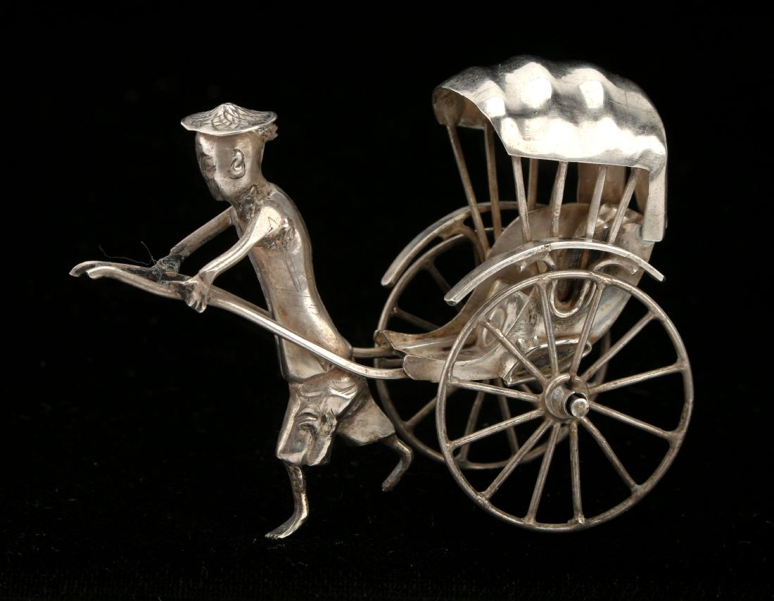 CHINESE EXPORT SILVER RICKSHAW (1 of 6)