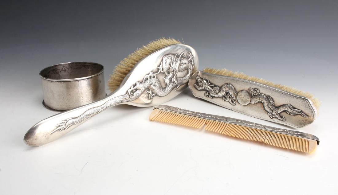 SILVER DRAGON VANITY SET (1 of 10)