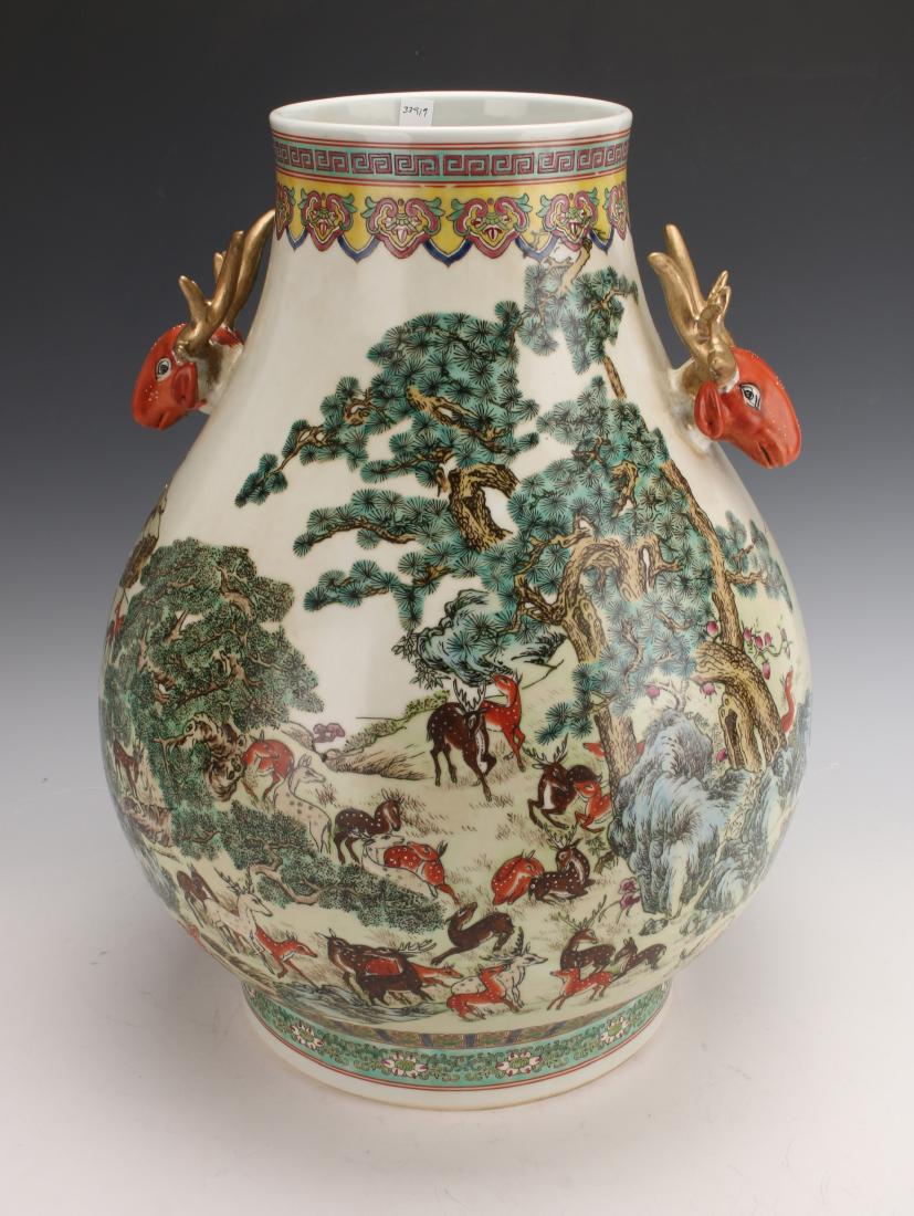LARGE HUNDRED DEER VASE (1 of 10)