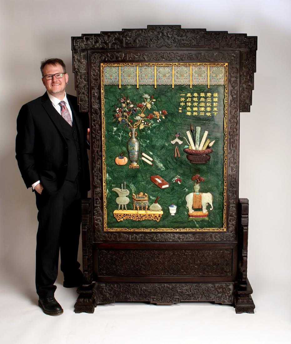 EXCEPTIONALLY LARGE SCHOLAR'S ITEMS FLOOR SCREEN (1 of 10)