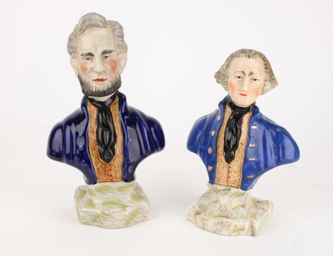 STAFFORDSHIRE WASHINGTON & LINCOLN BUSTS (1 of 6)