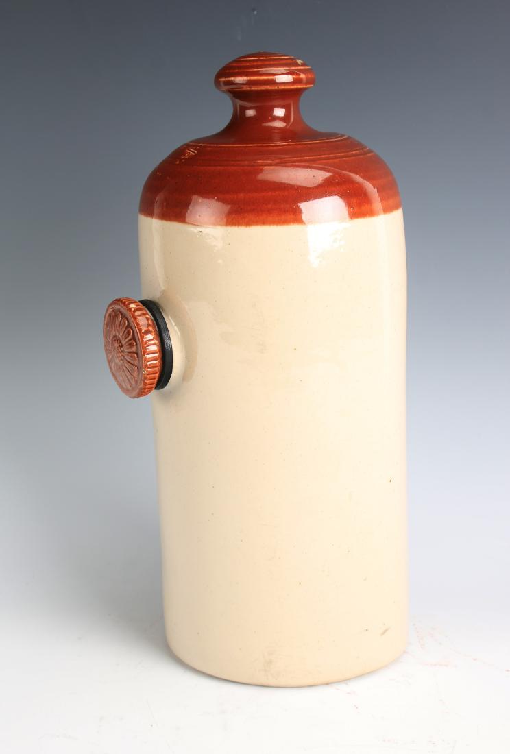 19TH STONEWARE HOT WATER BOTTLE (1 of 8)
