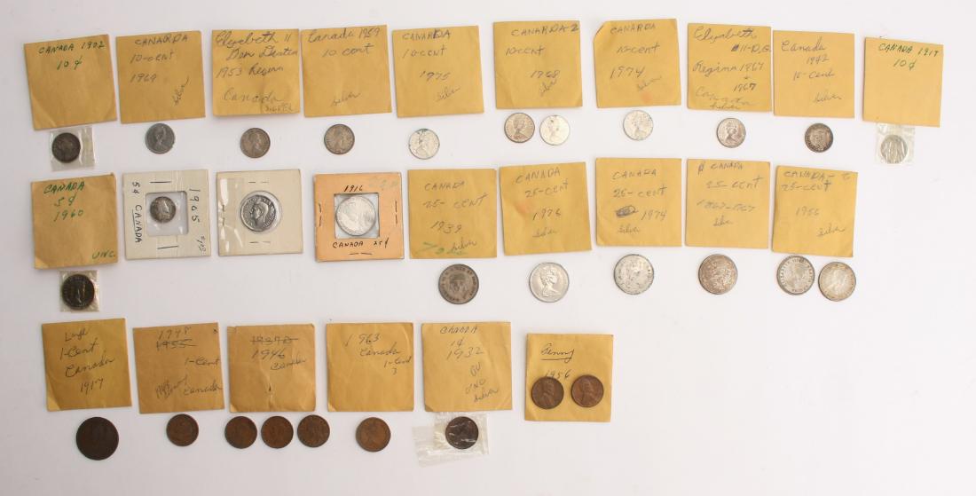 LOT OF CANADIAN COINS (1 of 10)