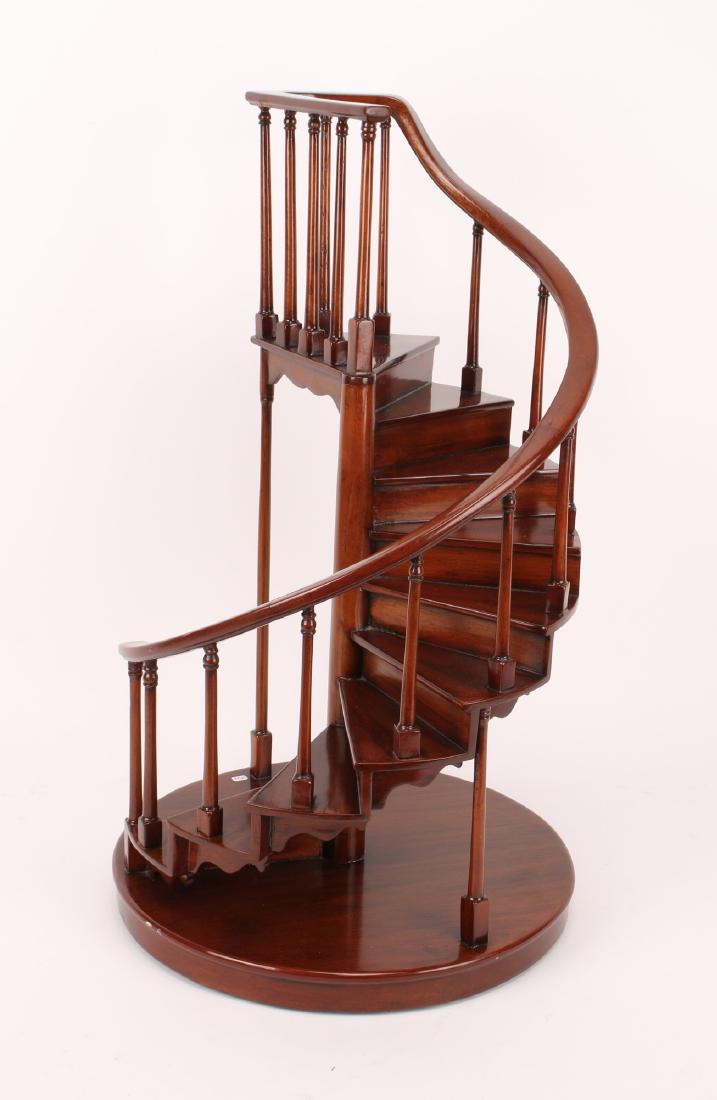WOODEN ARCHITECTURAL MODEL OF A SPIRAL STAIRCASE (1 of 8)