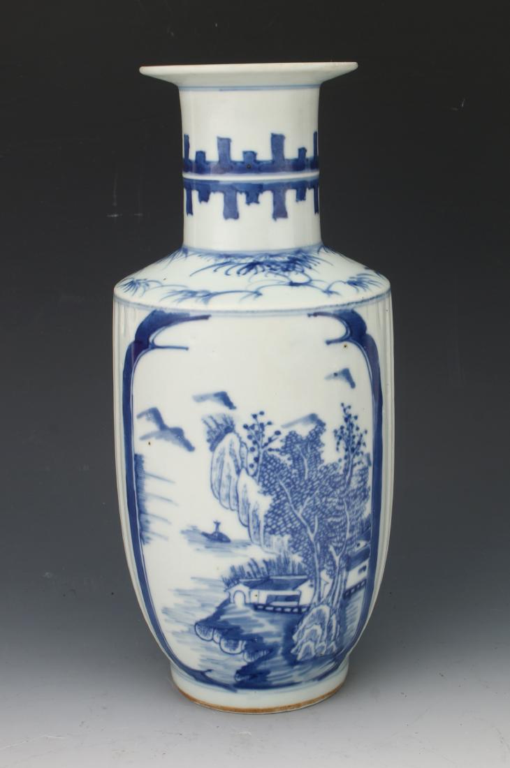 BLUE AND WHITE LANDSCAPE VASE (1 of 7)