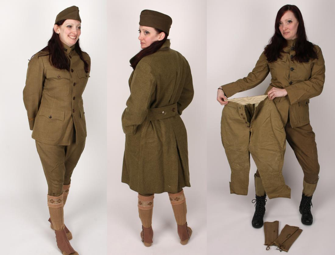 WWI OFFICER & DOUGHBOY UNIFORMS WITH SCRAP BOOK: WWI OFFICER & DOUGHBOY UNIFORMS WITH SCRAP BOOK: The label on the doughboy jacket reads Crutcher & Starks. The name was R. F. Jackson date June 4 1918. The officer's uniform includes a lodengr