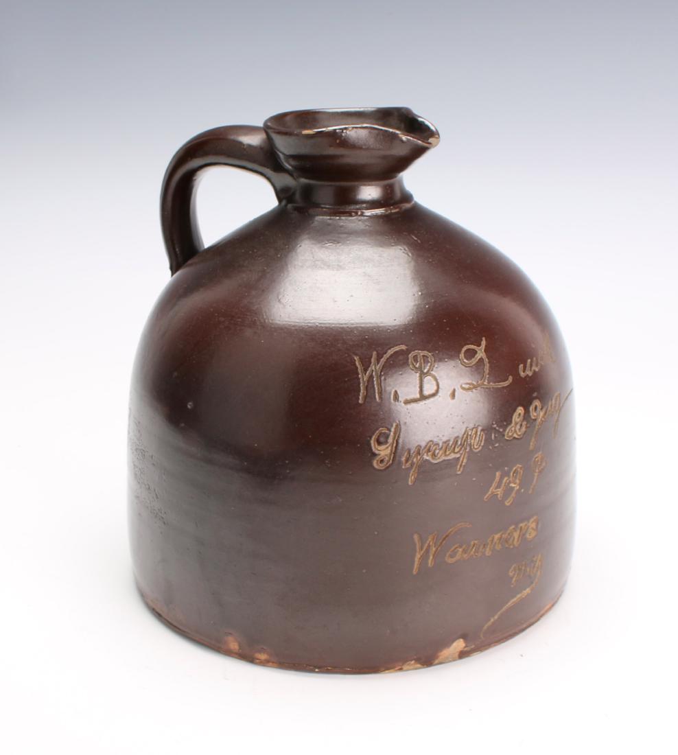 SALT GLAZED BROWN SYRUP JUG (1 of 6)