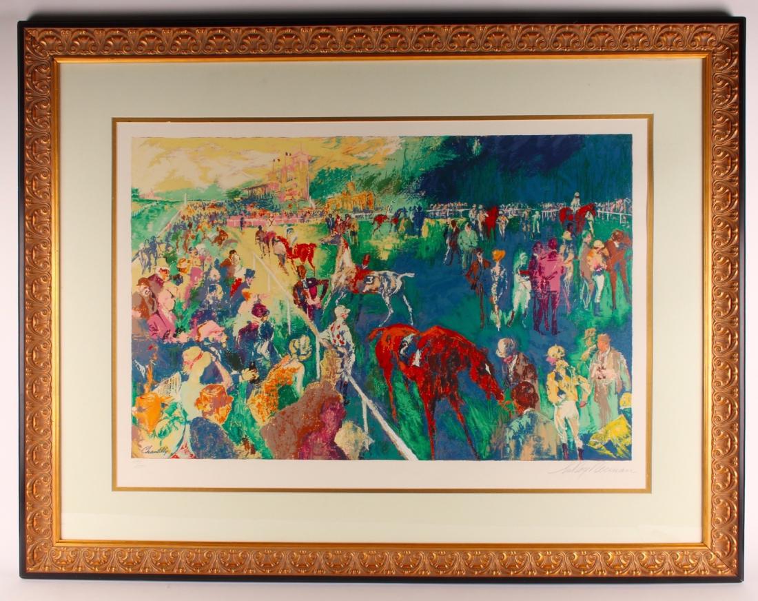 LARGE PRINT "PADDOCK AT CHANTILLY" LEROY NEIMAN (1 of 9)