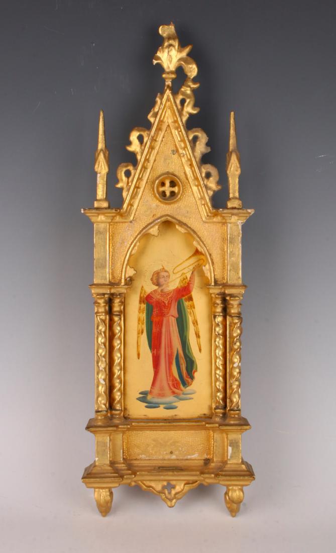 ITALIAN CARVED GILDED SHRINE OF GABRIEL (1 of 5)