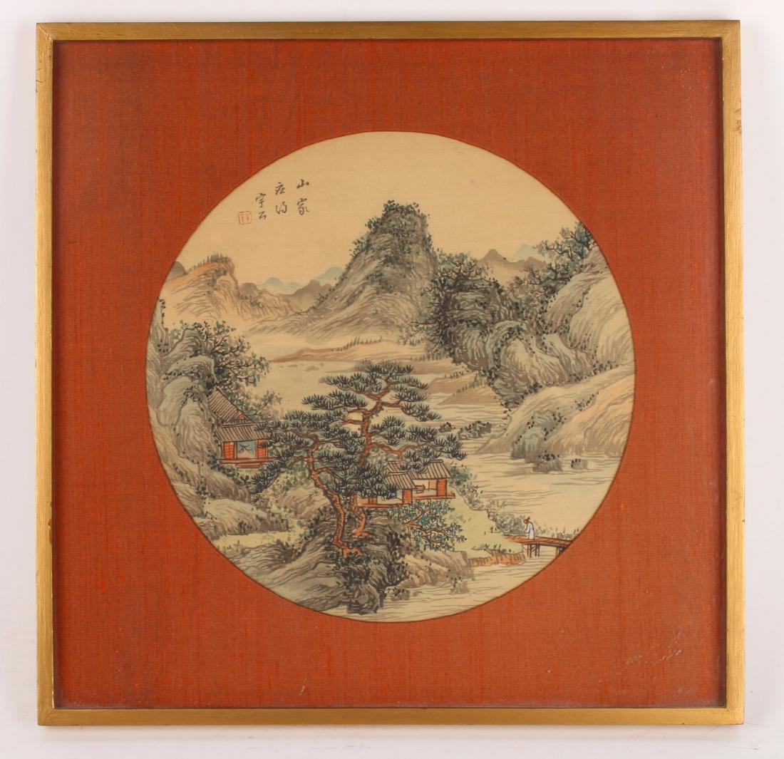 CIRCULAR VILLAGE AND MOUNTAIN PAINTING (1 of 6)