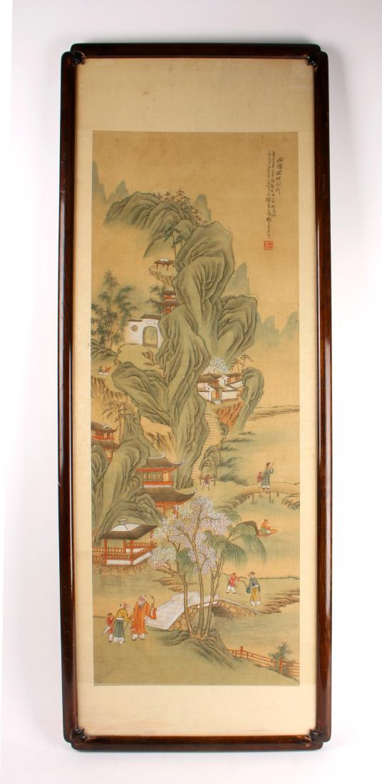 FINE CHINESE PAINTING ON SILK C 1790-1810 (1 of 7)