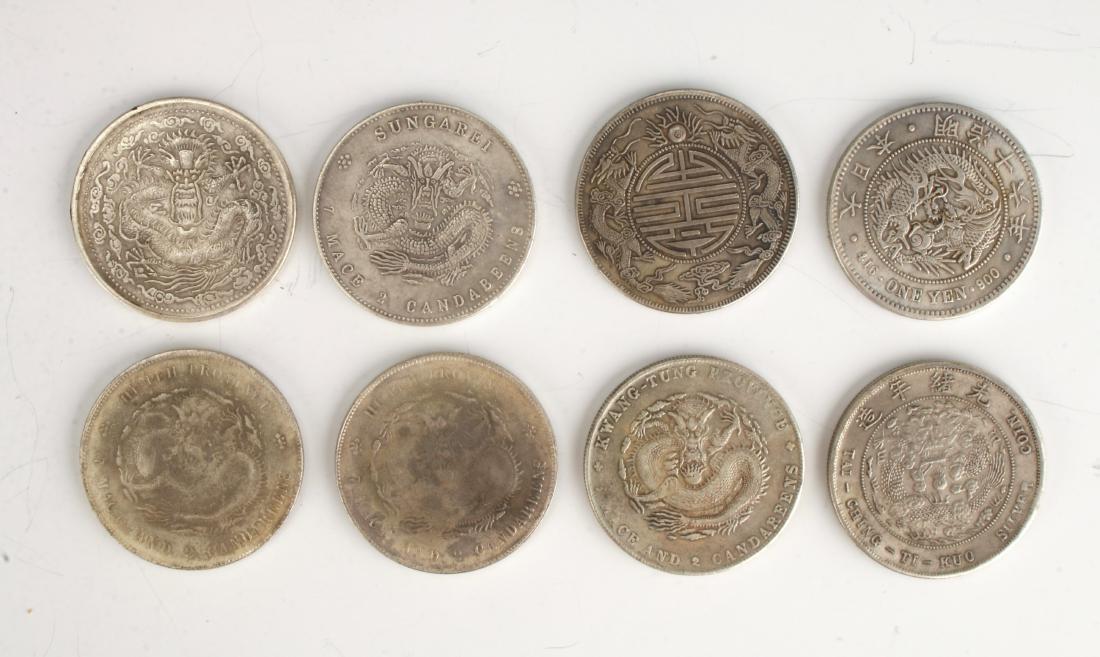EIGHT CHINESE SILVER DOLLARS (1 of 6)
