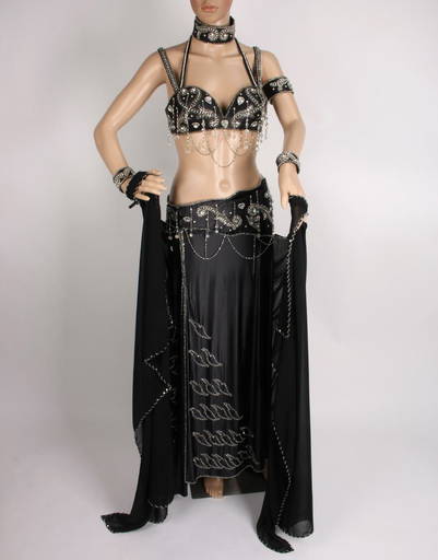 Black Womans Belly Dancing Bedlah Costume