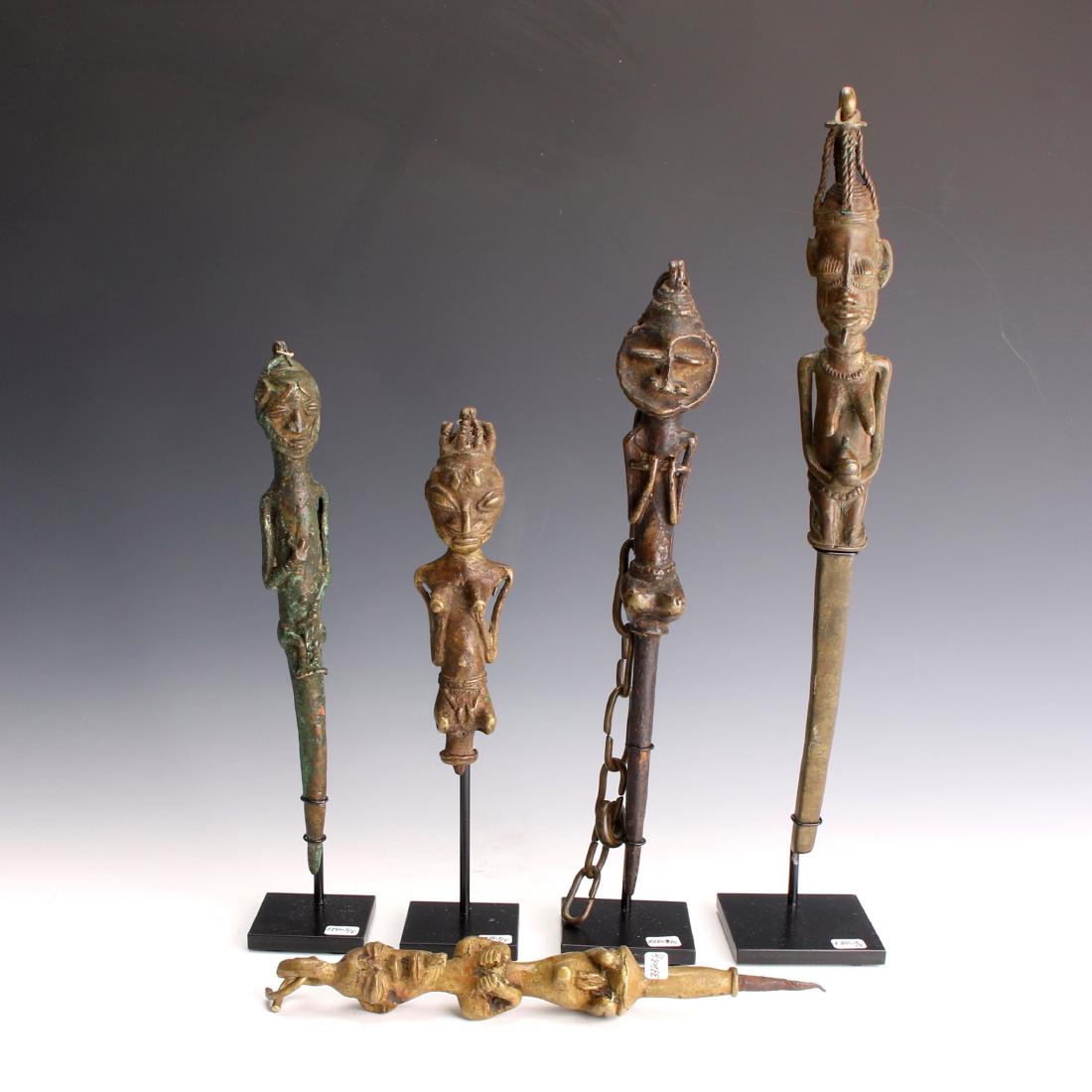FIVE AFRICAN IRON FIGURES (1 of 6)