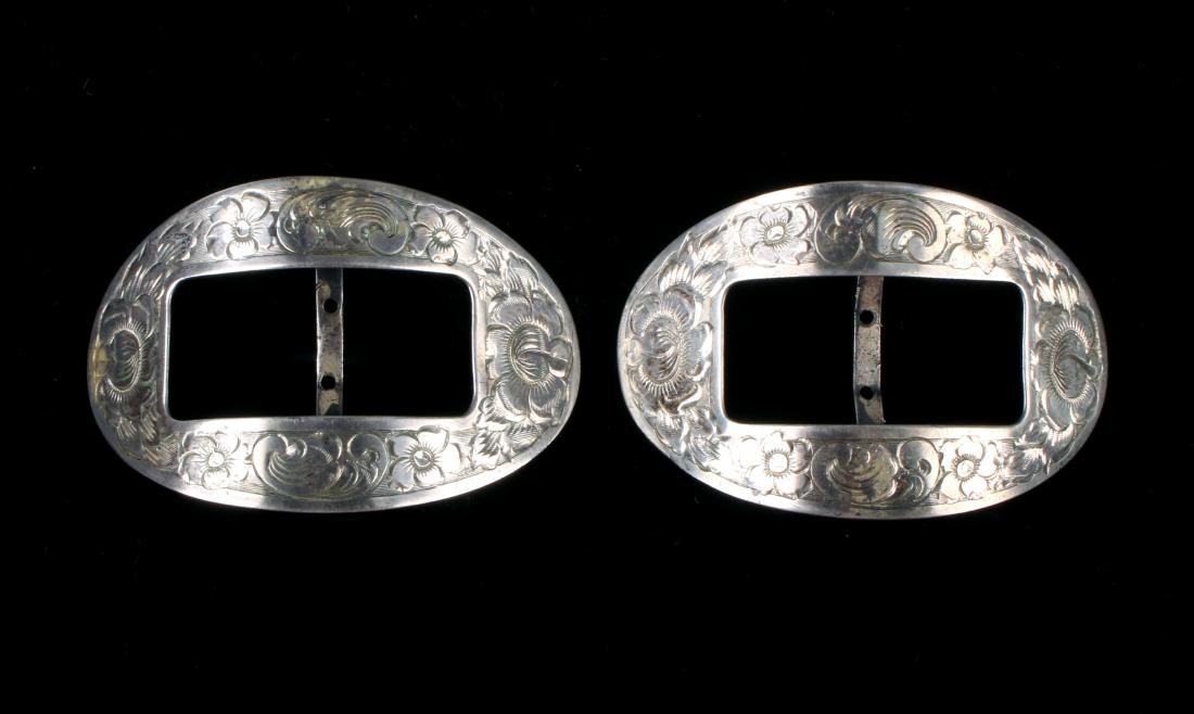 VICTORIAN STERLING SHOE BUCKLES BY JOHN WANAMAKER (1 of 5)