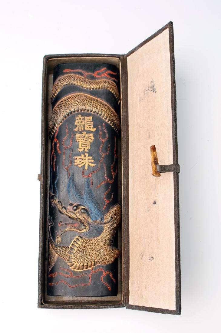 INK STICK WITH GOLD DRAGONS IN BOX (1 of 8)