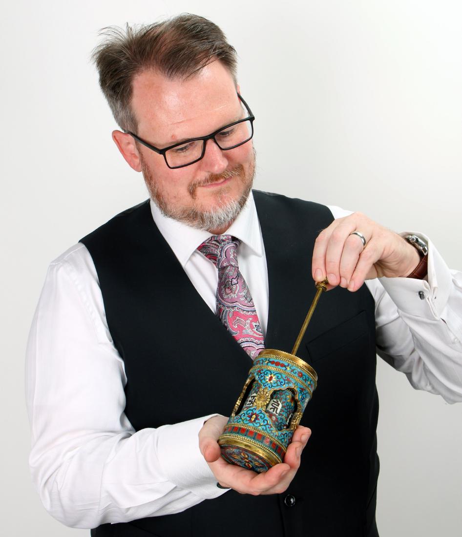 QING DYNASTY CLOISONNE PRAYER WHEEL (1 of 5)