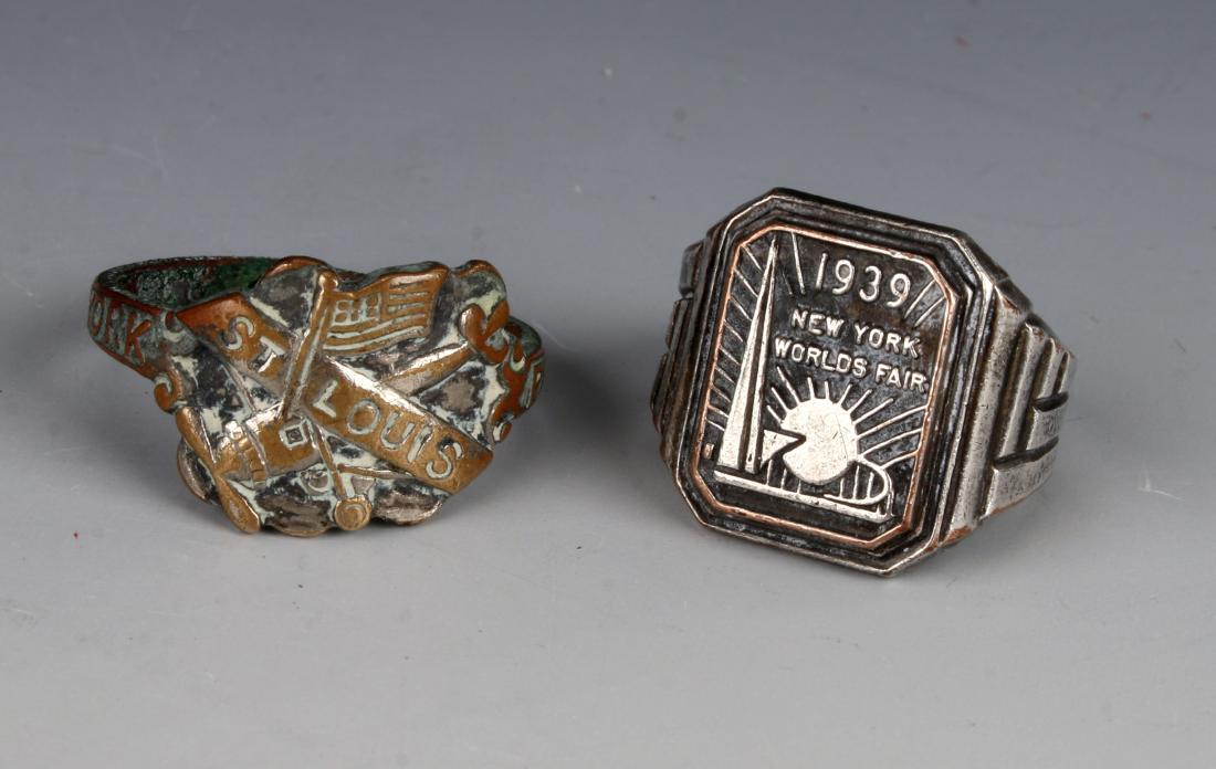 TWO SOUVENIR RINGS