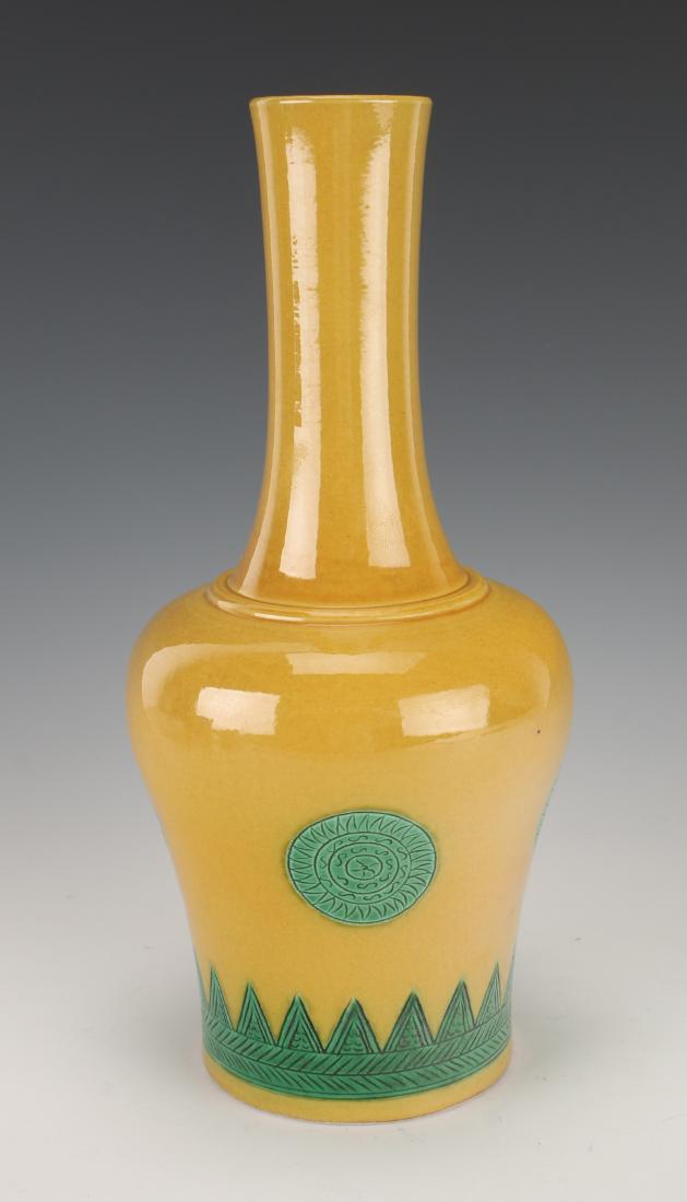 YELLOW & GREEN MALLET VASE (1 of 5)