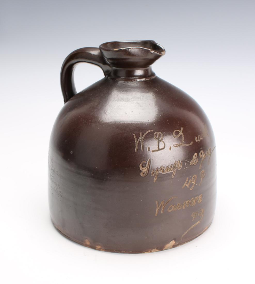SALT GLAZED BROWN SYRUP JUG (1 of 6)