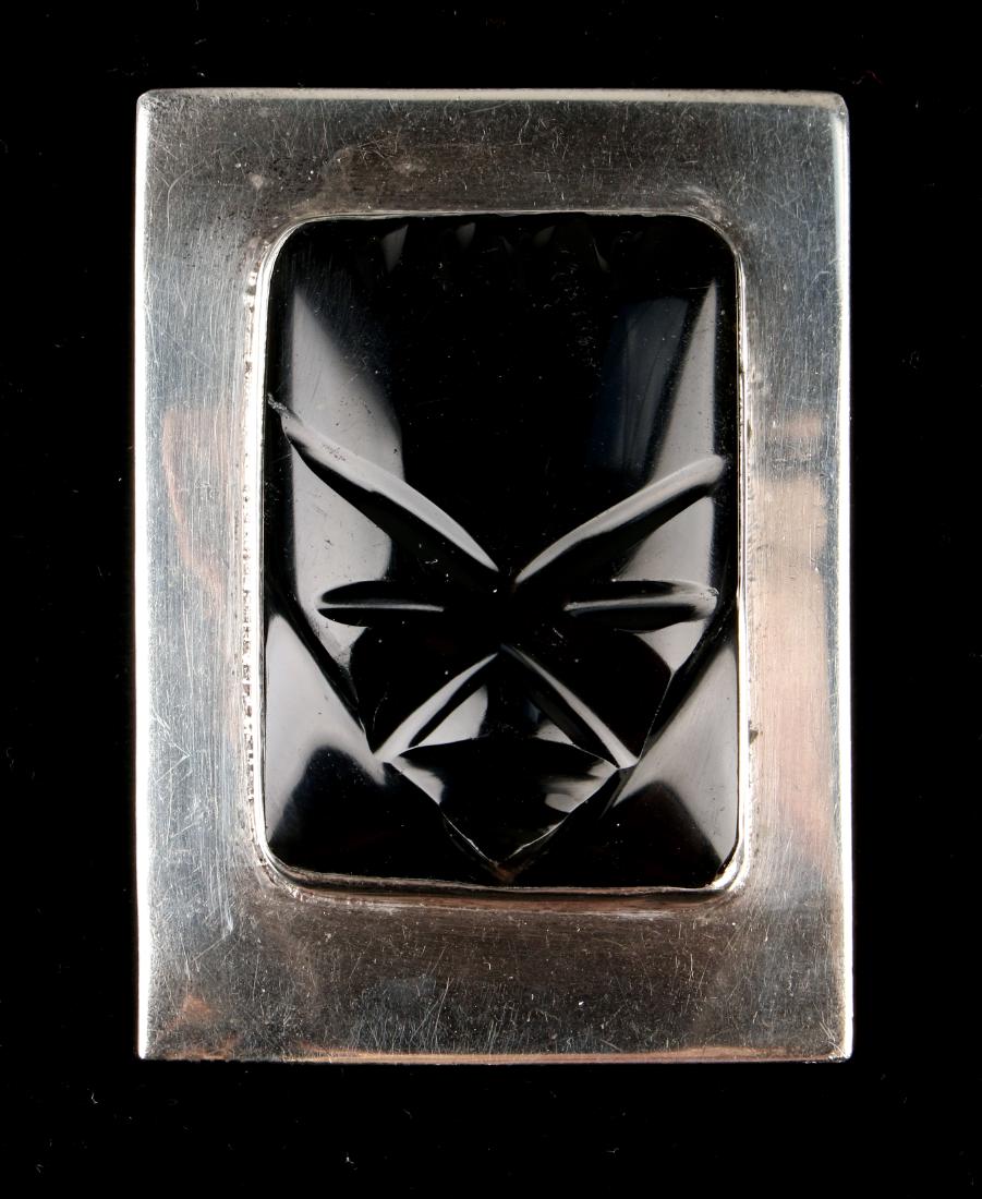 LARGE MEXICAN ONYX BROOCH PIN ESPINOSA (1 of 5)